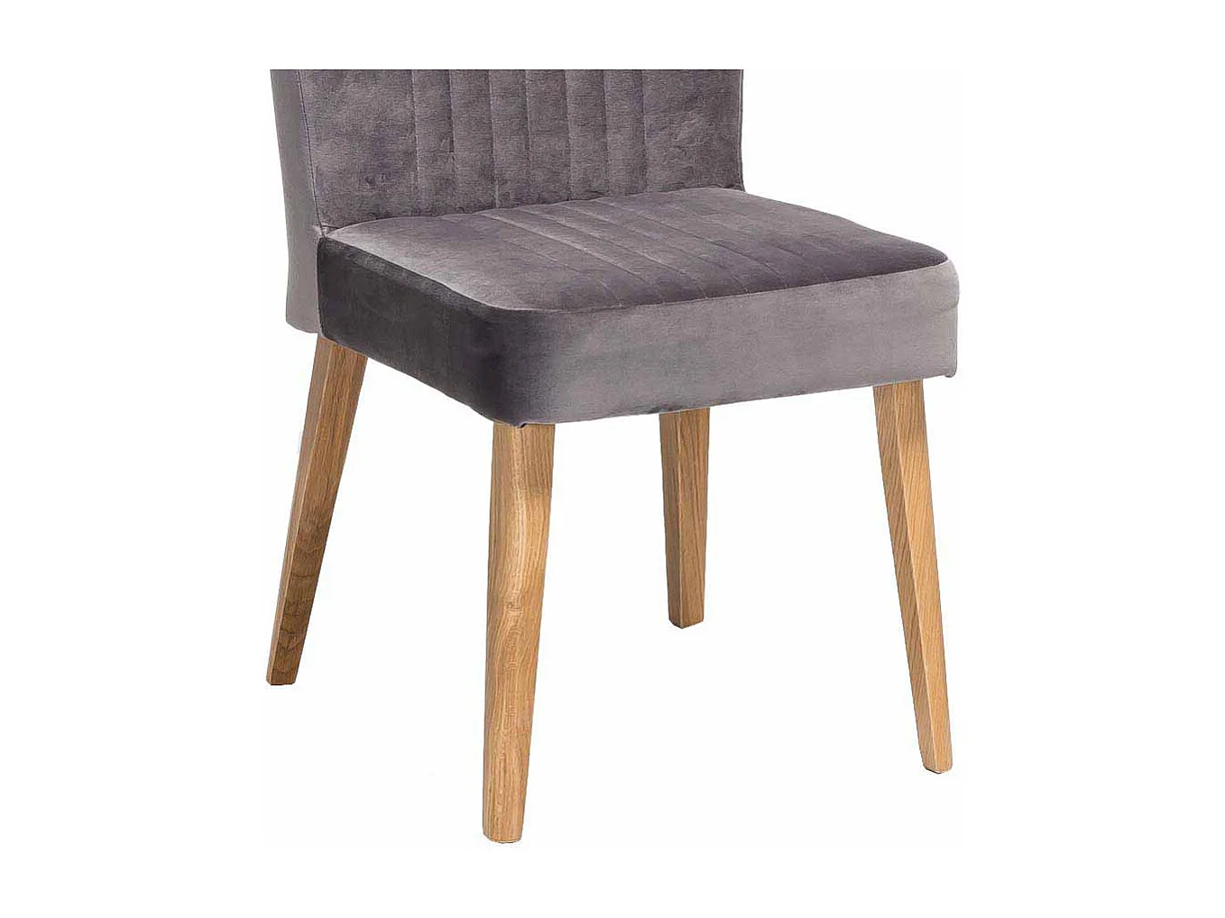 Esstischstuhl im Retro Look Grau Stoff (2er Set)