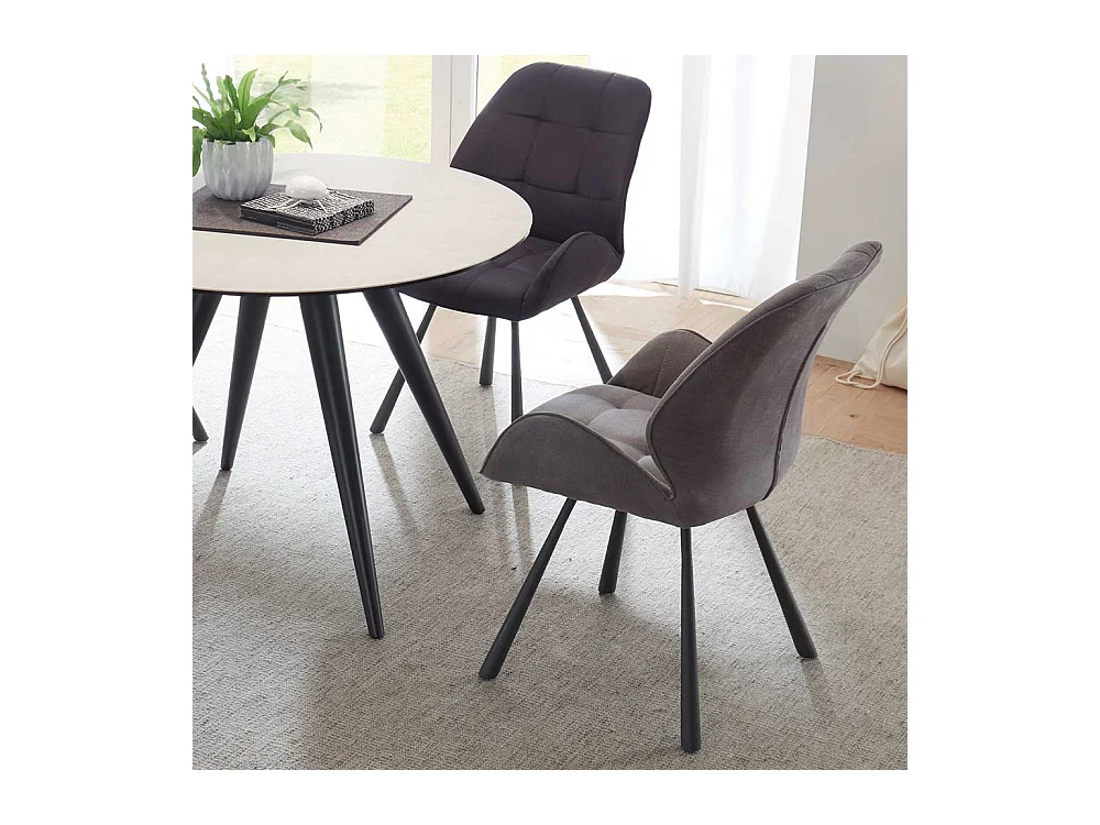 Armlehner in Hellgrau Microfaser modern (2er Set)