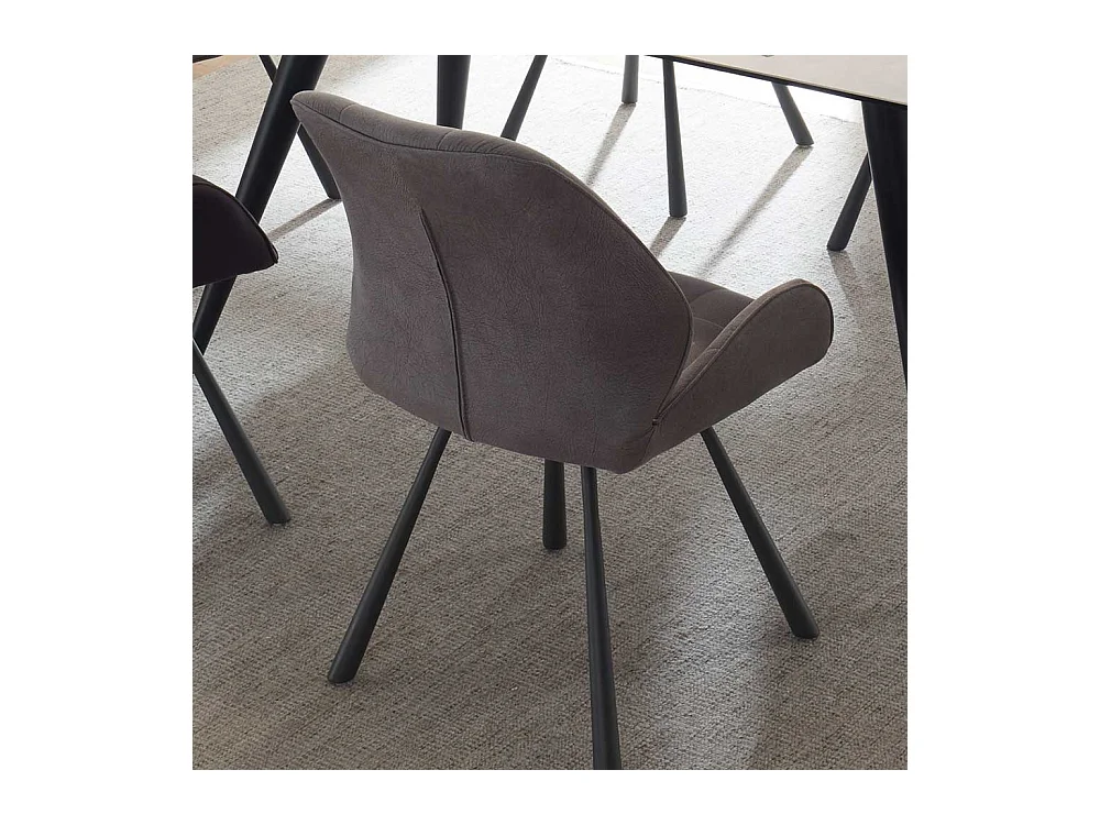 Armlehner in Hellgrau Microfaser modern (2er Set)