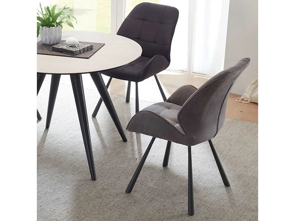 Armlehner in Hellgrau Microfaser modern (2er Set)