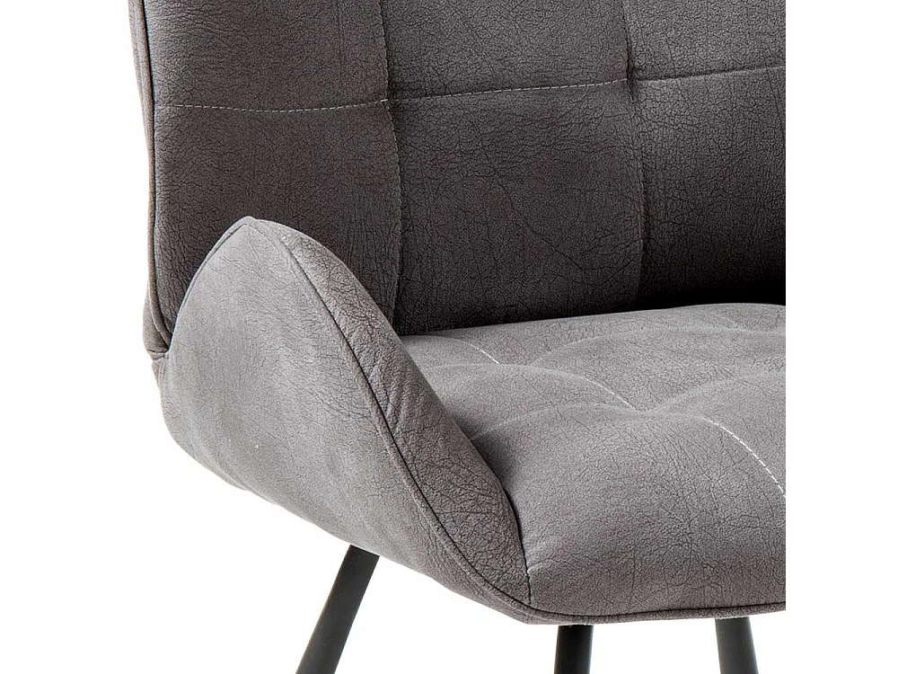 Armlehner in Hellgrau Microfaser modern (2er Set)