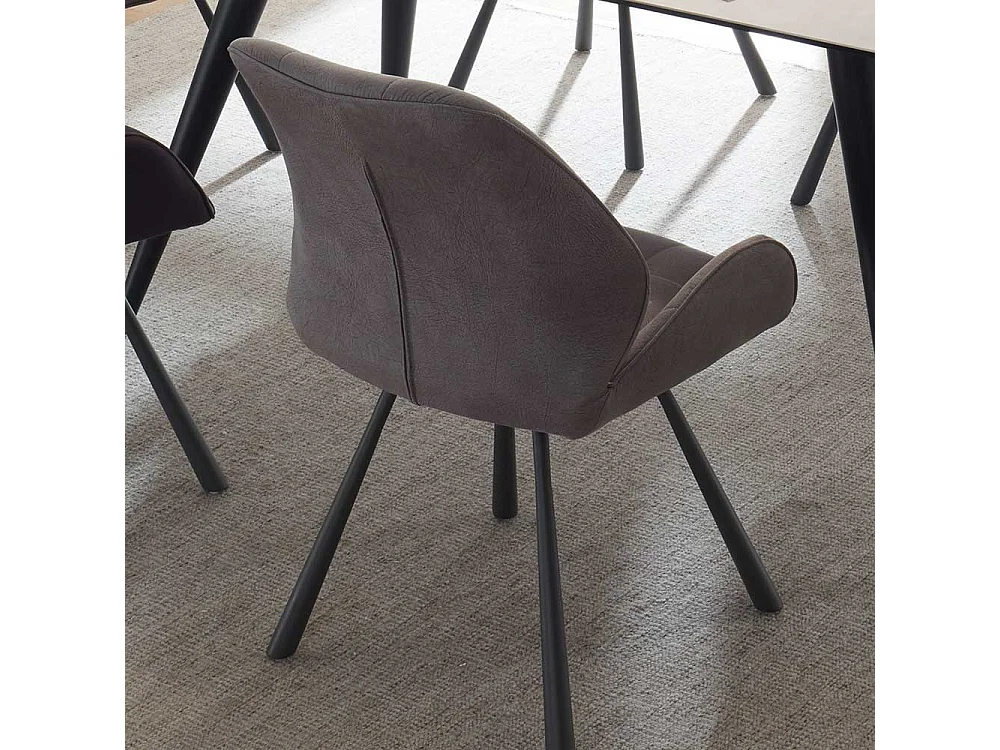 Armlehner in Hellgrau Microfaser modern (2er Set)