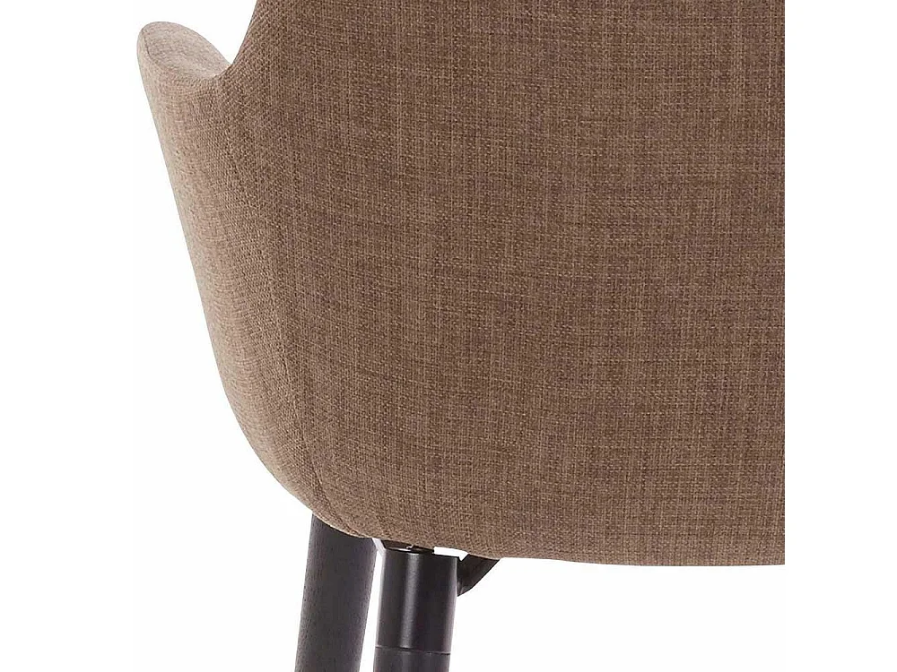 Esszimmerarmlehnstuhl Set in Hellbraun Schwarz (2er Set)