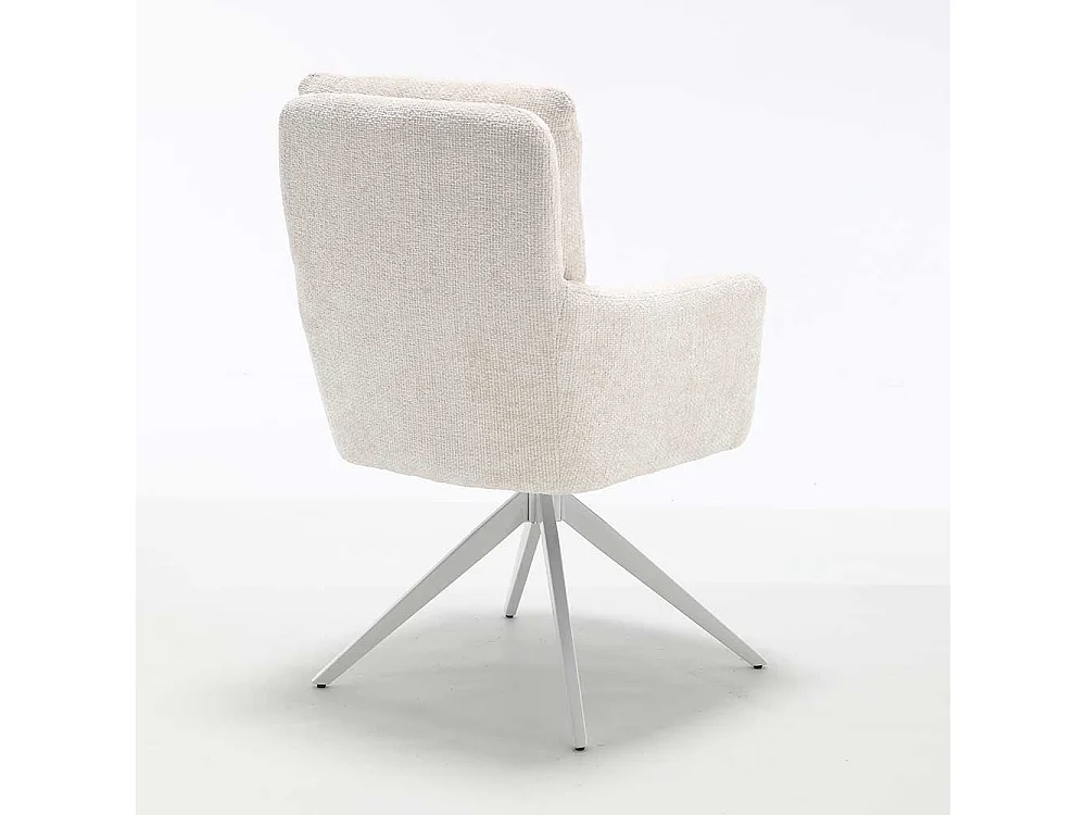 2 Stühle Stuhl Set aus Chenillegewebe mit Gestell aus Metall (2er Set)