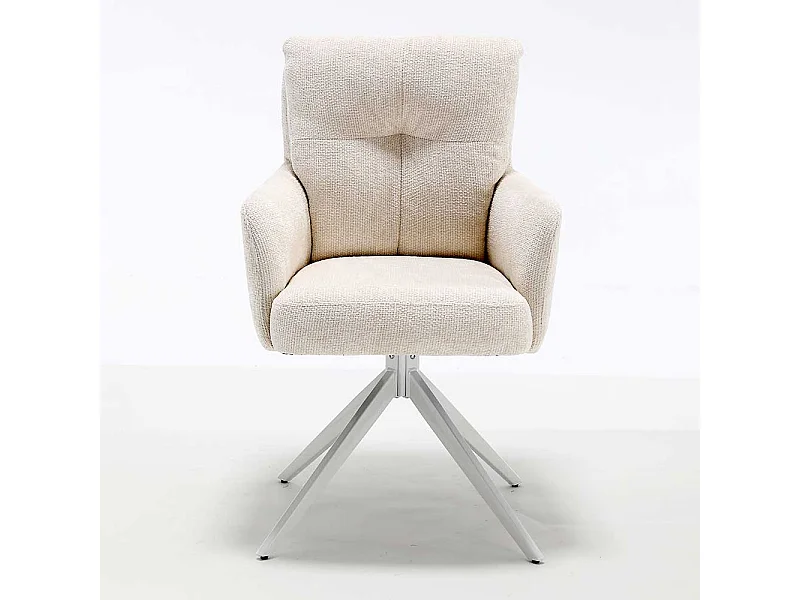 2 Stühle Stuhl Set aus Chenillegewebe mit Gestell aus Metall (2er Set)