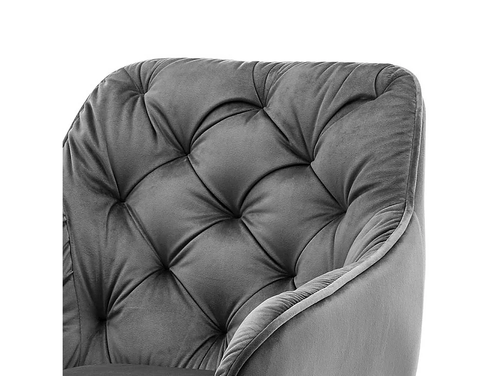 Samt Armlehner drehbar in Grau und Schwarz 50 cm Sitzhöhe (2er Set)