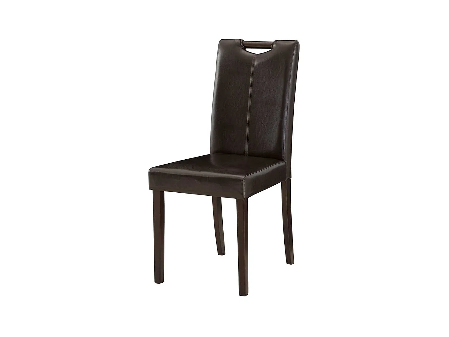 Stuhl Set Esszimmer aus Kunstleder Gestell aus Massivholz (2er Set)