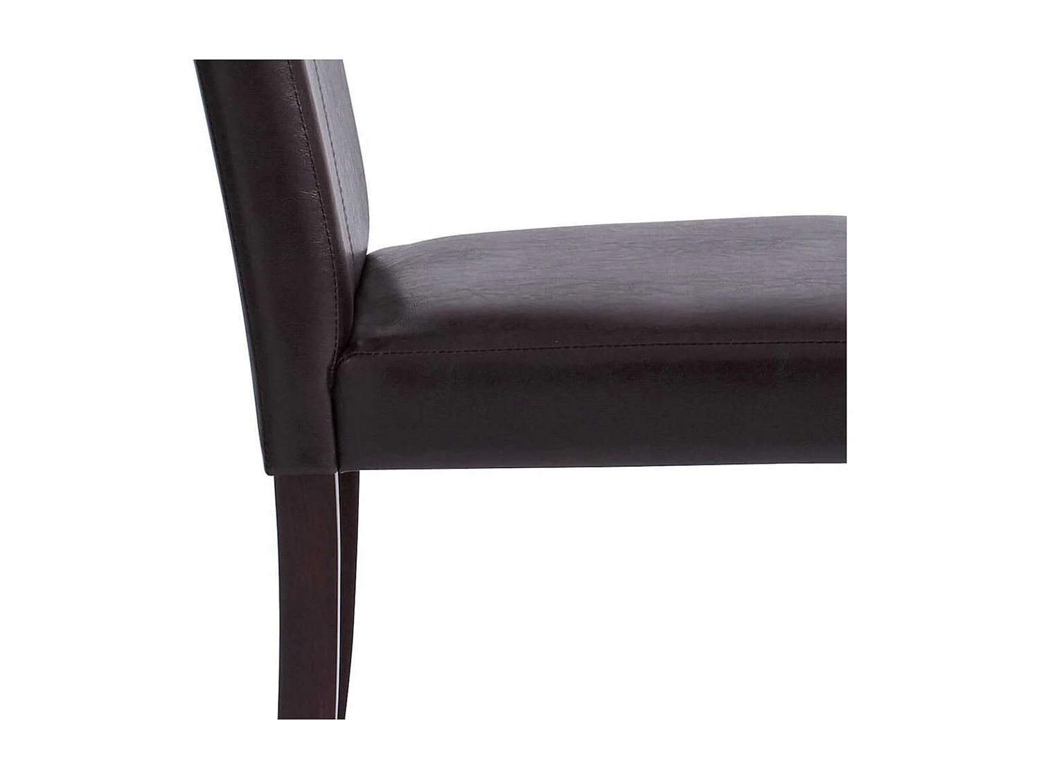 Stuhl Set Esszimmer aus Kunstleder Gestell aus Massivholz (2er Set)