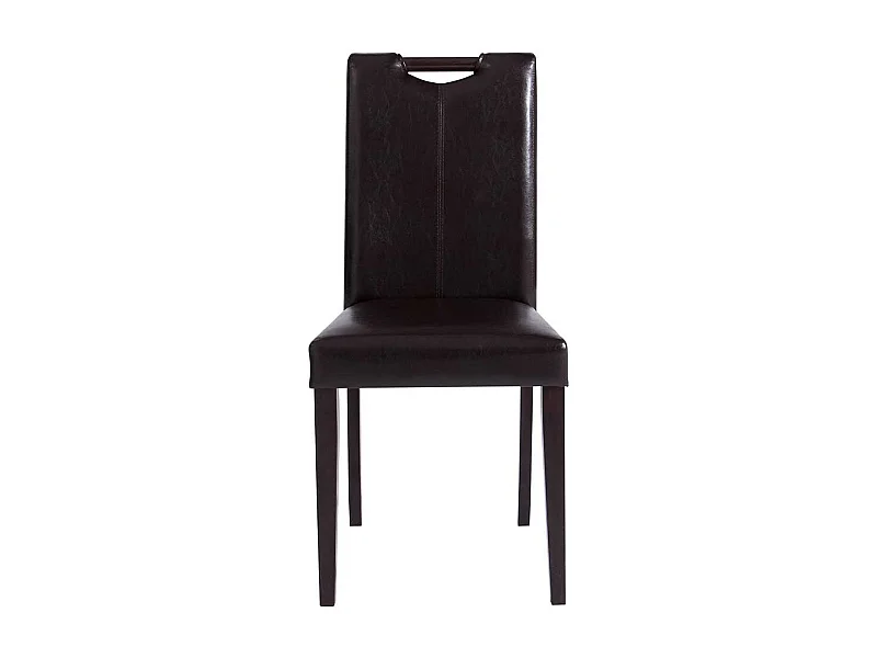 Stuhl Set Esszimmer aus Kunstleder Gestell aus Massivholz (2er Set)