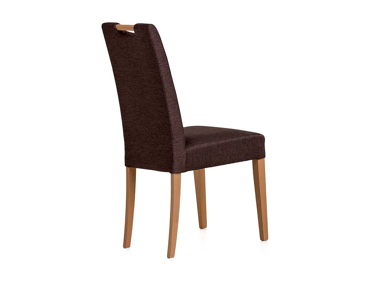 Polsterstuhl Esszimmer in Walnussfarben Gestell aus Massivholz