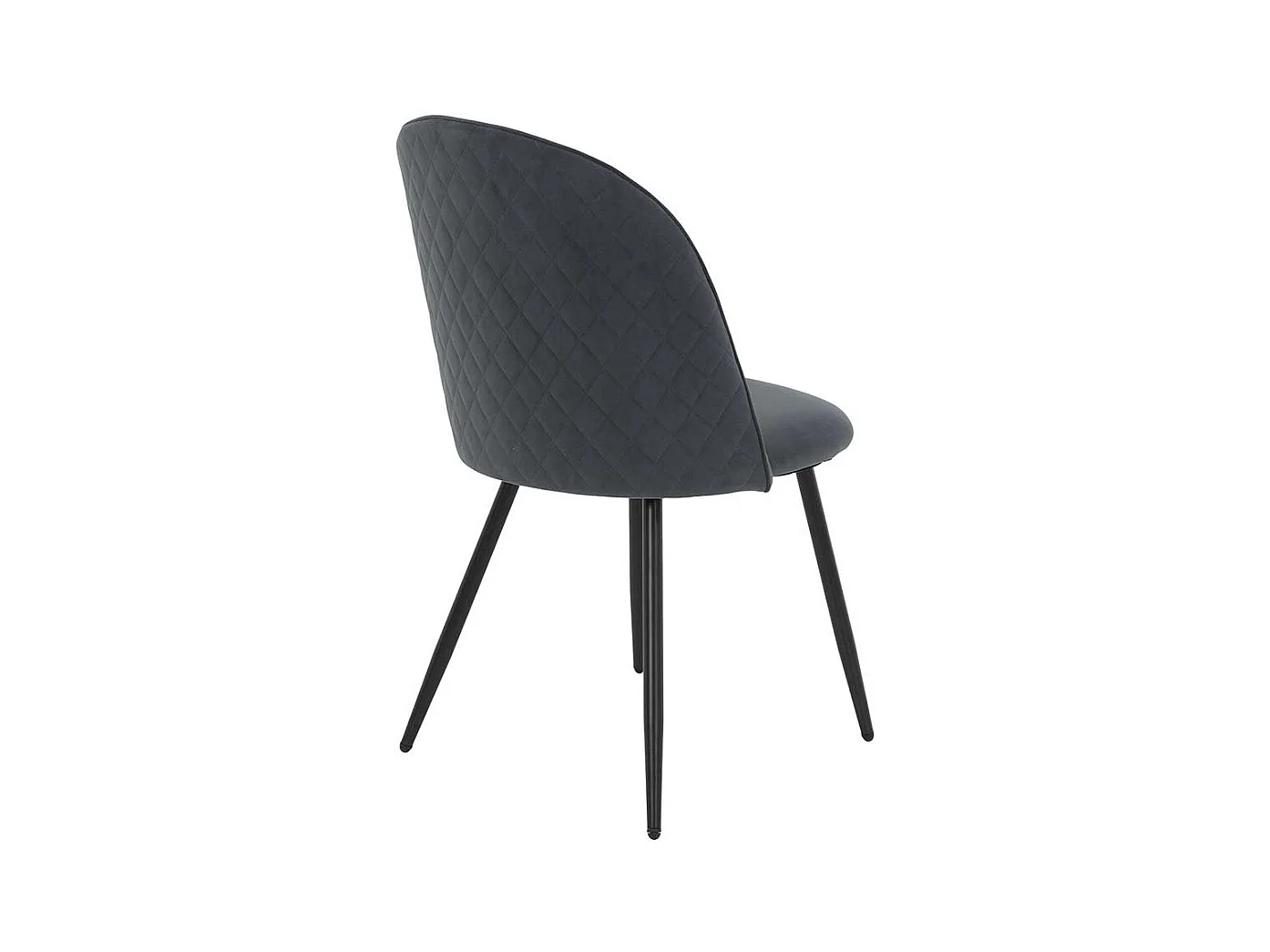 Stuhl Esszimmer in Dunkelgrau Gestell aus Metall (4er Set)