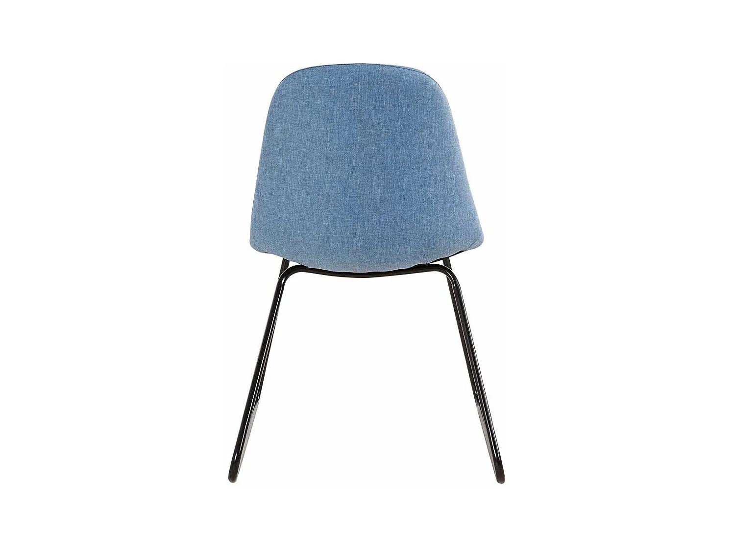 Esstisch Stühle in Hellblau Webstoff Metallbügeln (Set)
