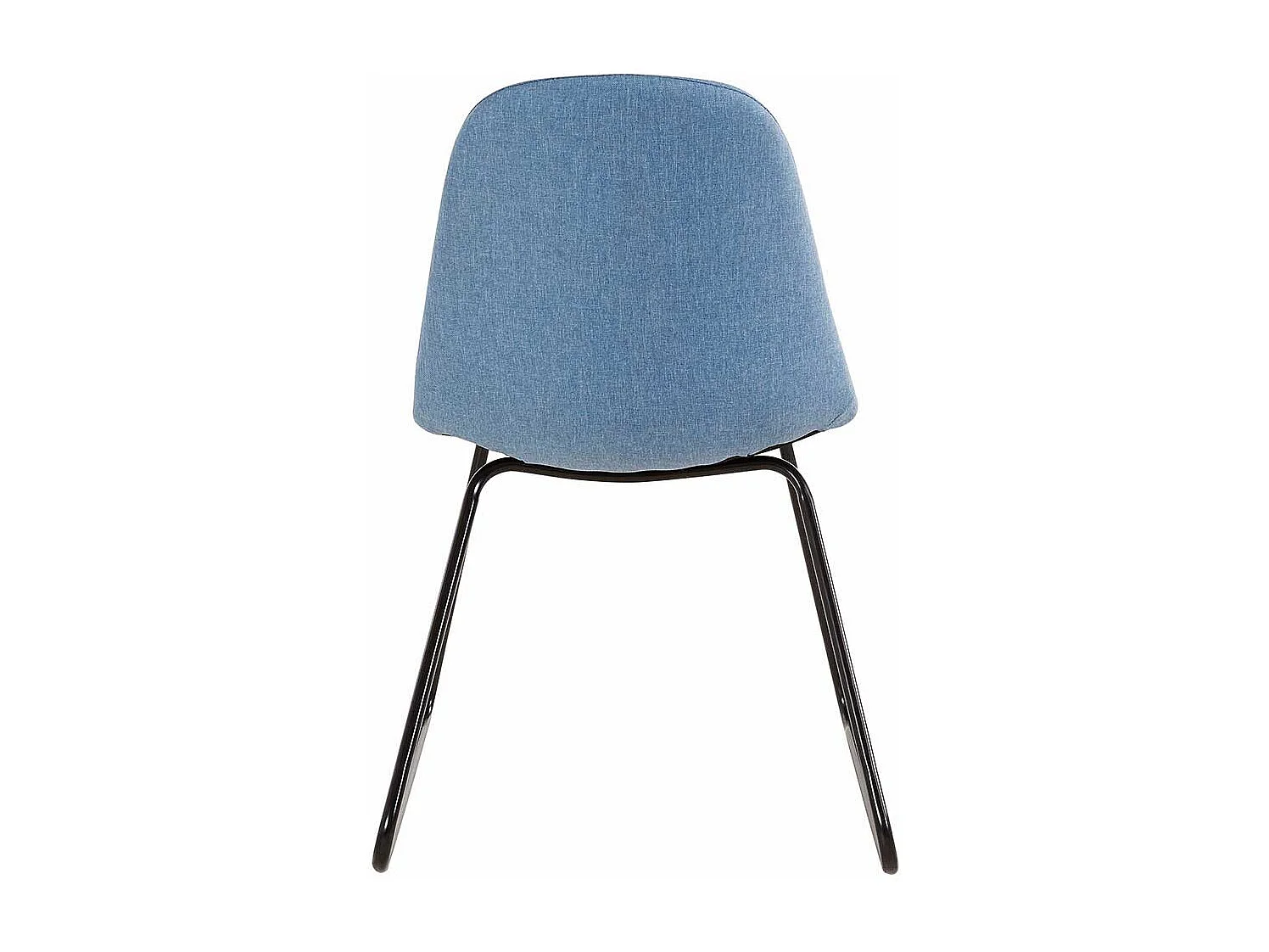 Esstisch Stühle in Hellblau Webstoff Metallbügeln (Set)