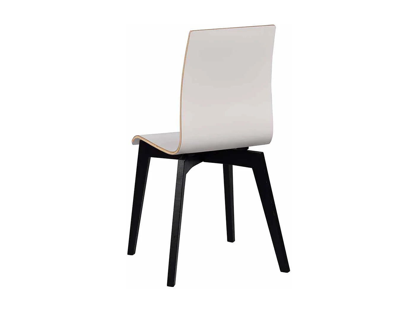 Design Esszimmerstuhl in Schwarz Weiß Holzbeine (2er Set)