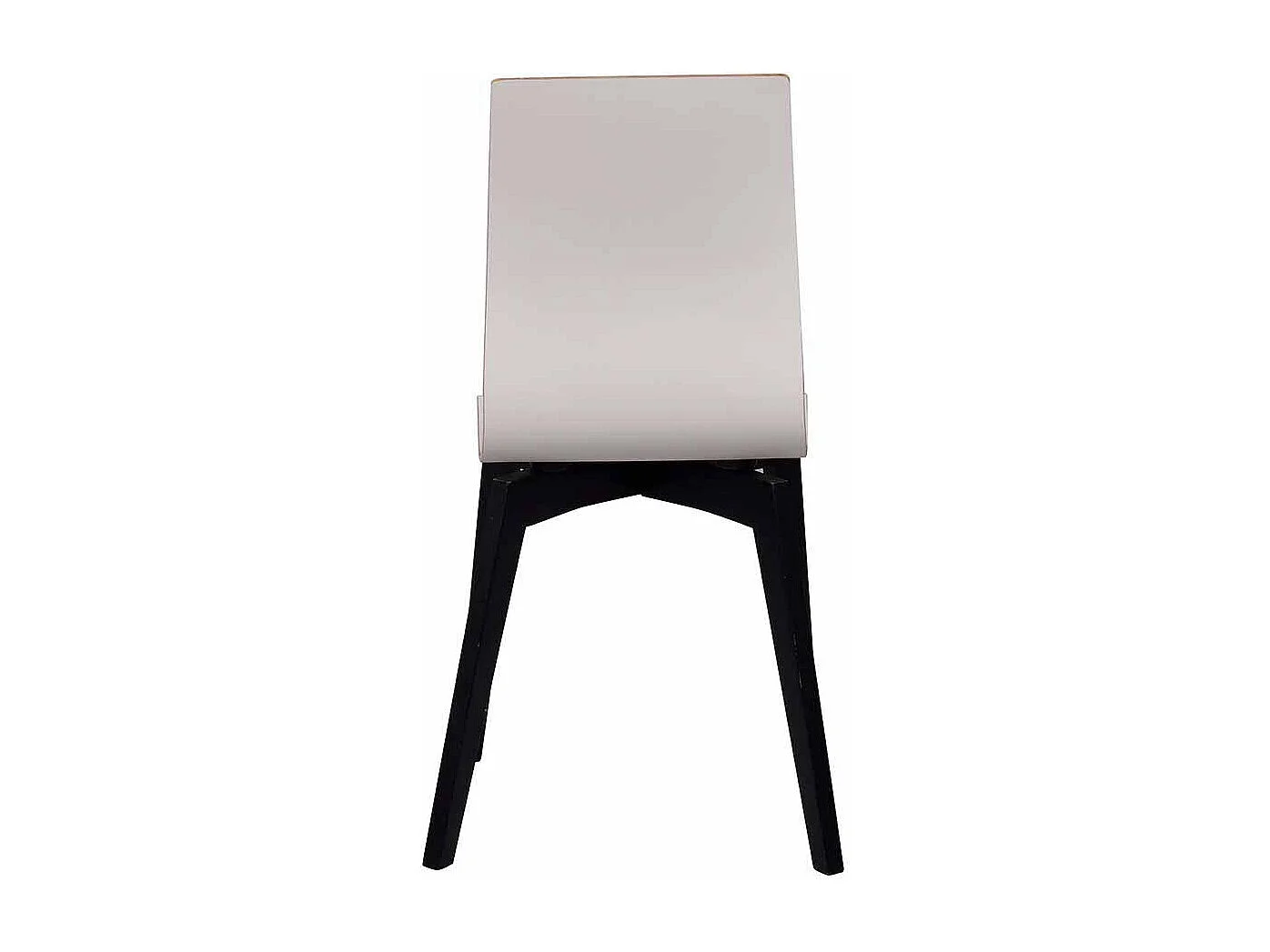 Design Esszimmerstuhl in Schwarz Weiß Holzbeine (2er Set)