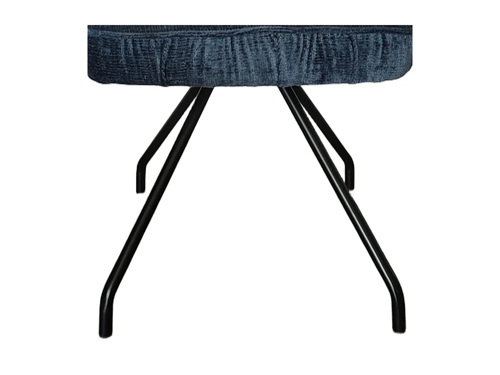 Armlehnstuhl Wohnzimmerstuhl in Blau und Schwarz (2er Set)
