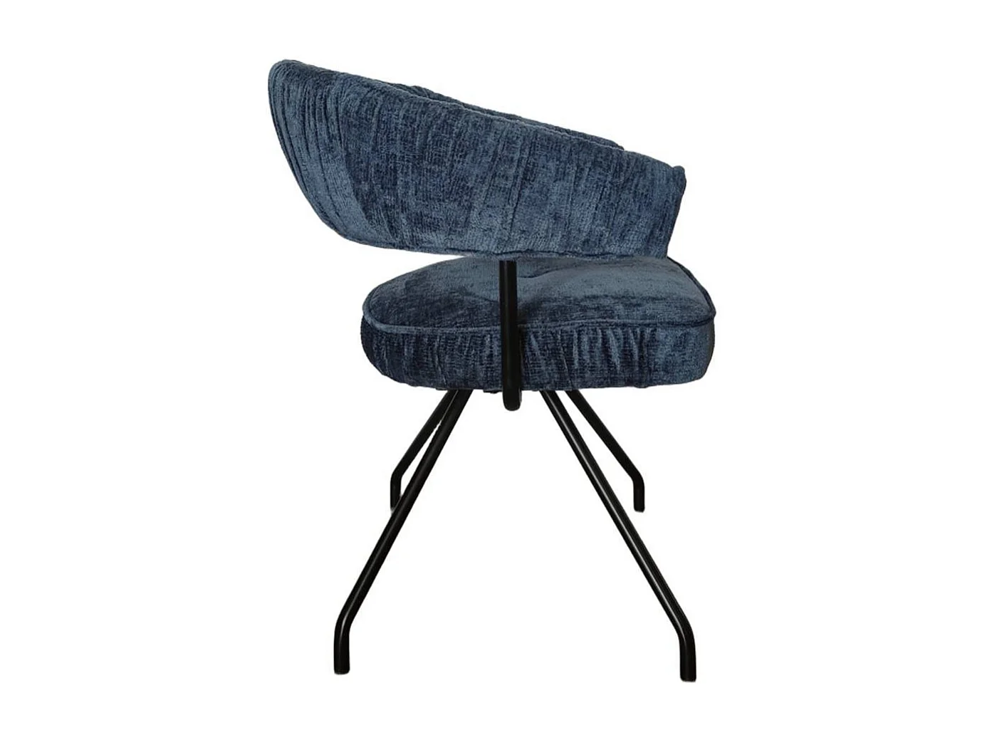 Armlehnstuhl Wohnzimmerstuhl in Blau und Schwarz (2er Set)