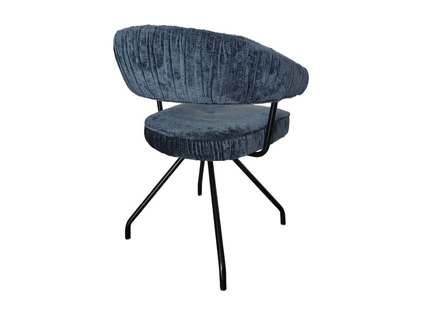 Armlehnstuhl Wohnzimmerstuhl in Blau und Schwarz (2er Set)