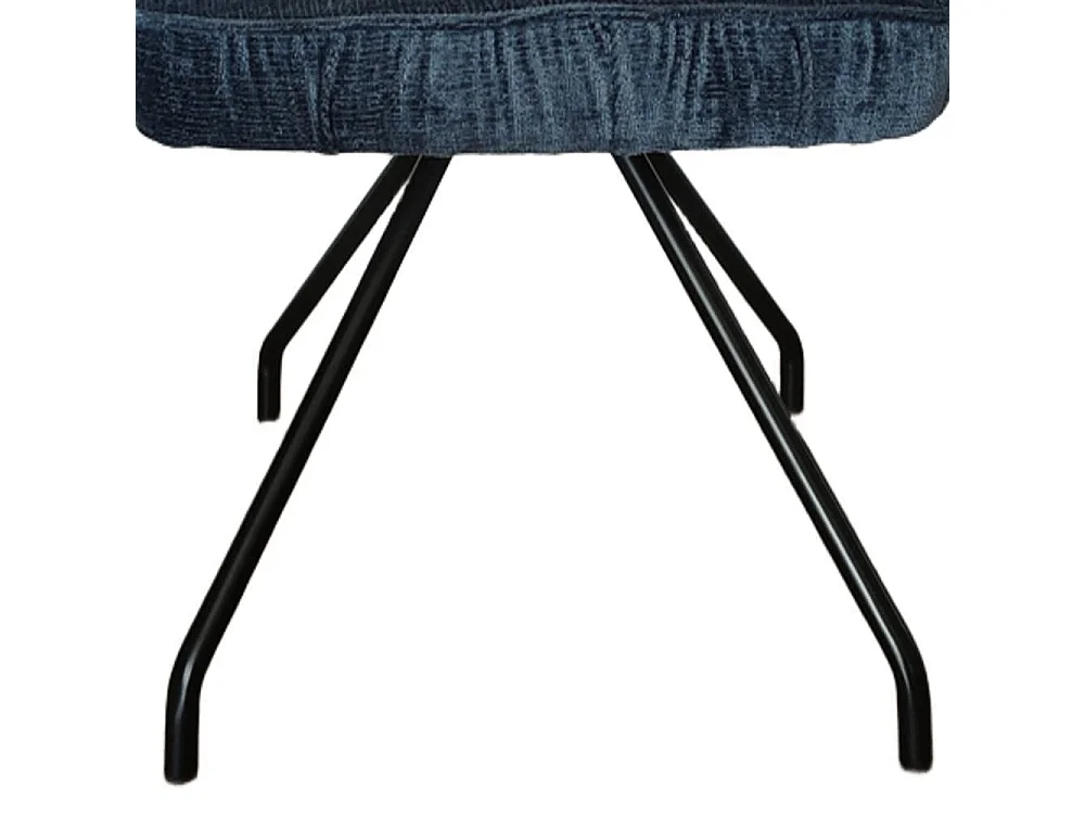 Armlehnstuhl Wohnzimmerstuhl in Blau und Schwarz (2er Set)