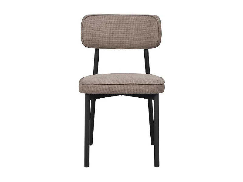 Polsterstuhl Esszimmer Set in Graubraun Schwarz (2er Set)