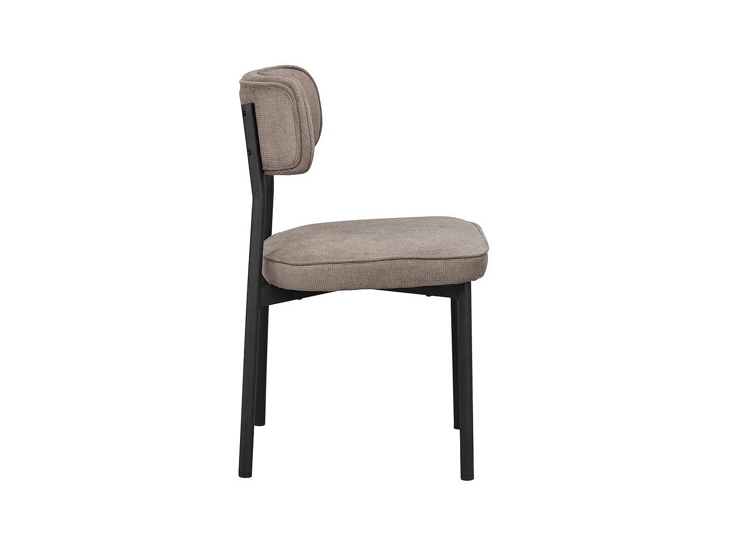 Polsterstuhl Esszimmer Set in Graubraun Schwarz (2er Set)