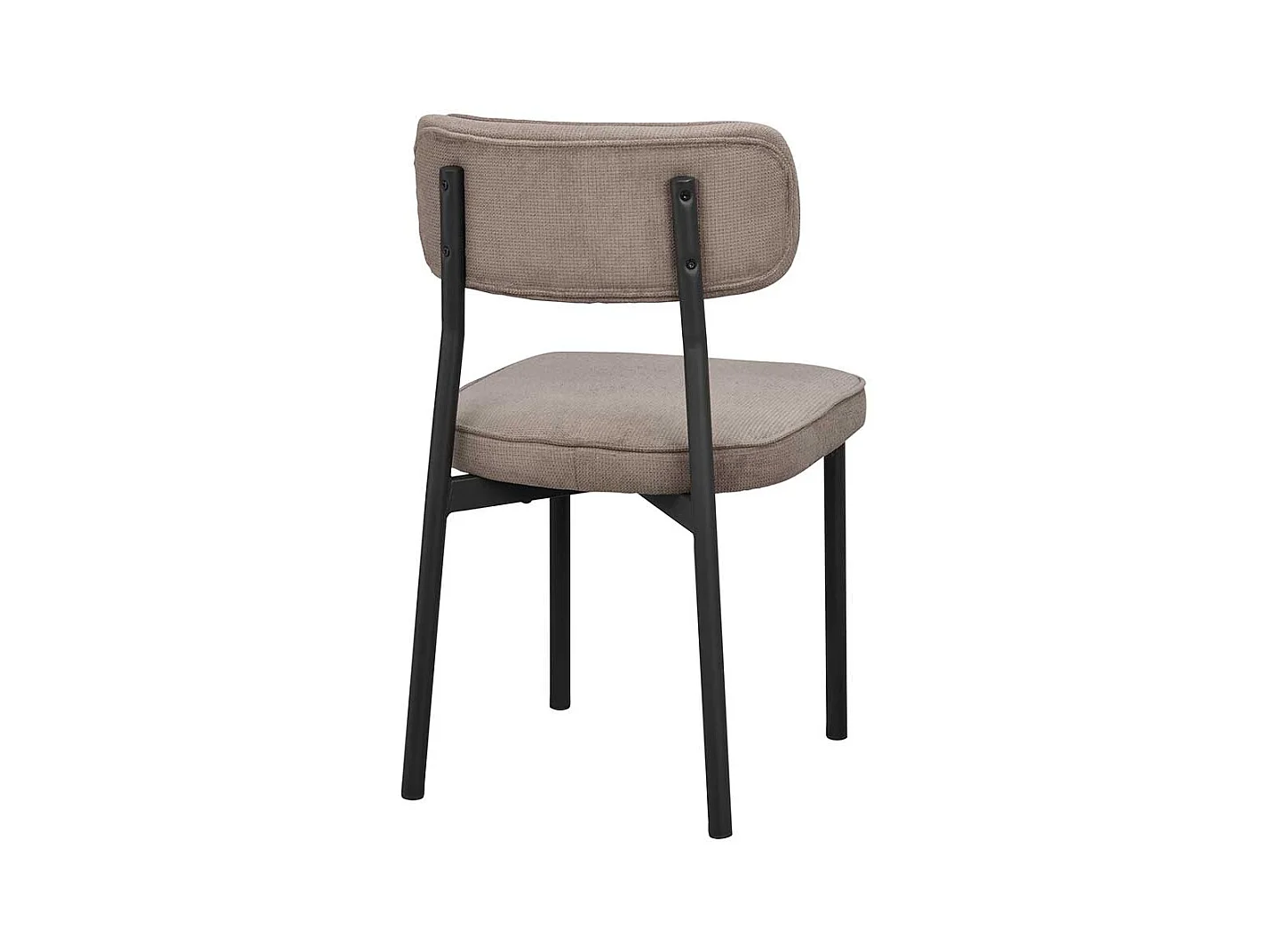 Polsterstuhl Esszimmer Set in Graubraun Schwarz (2er Set)