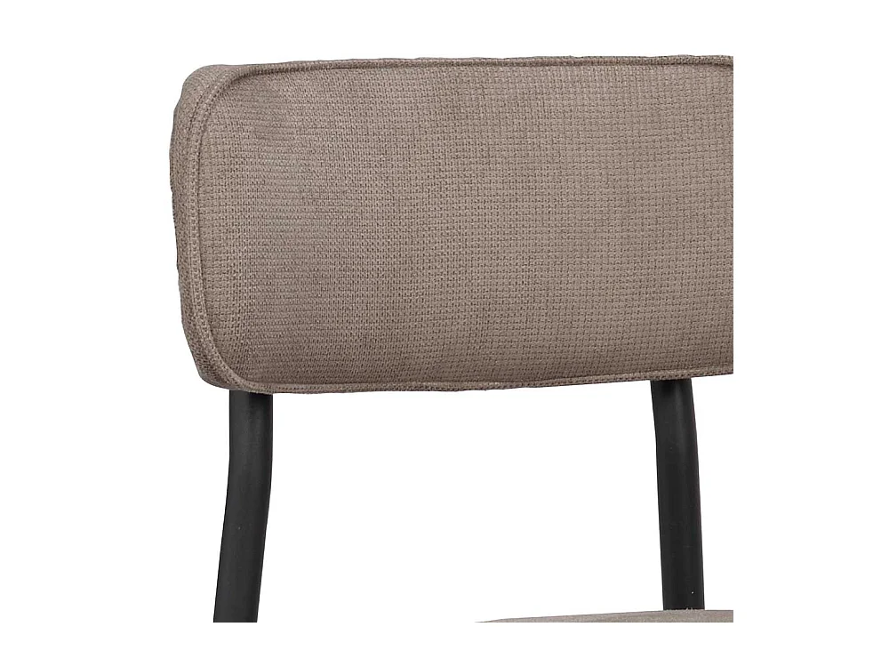 Polsterstuhl Esszimmer Set in Graubraun Schwarz (2er Set)