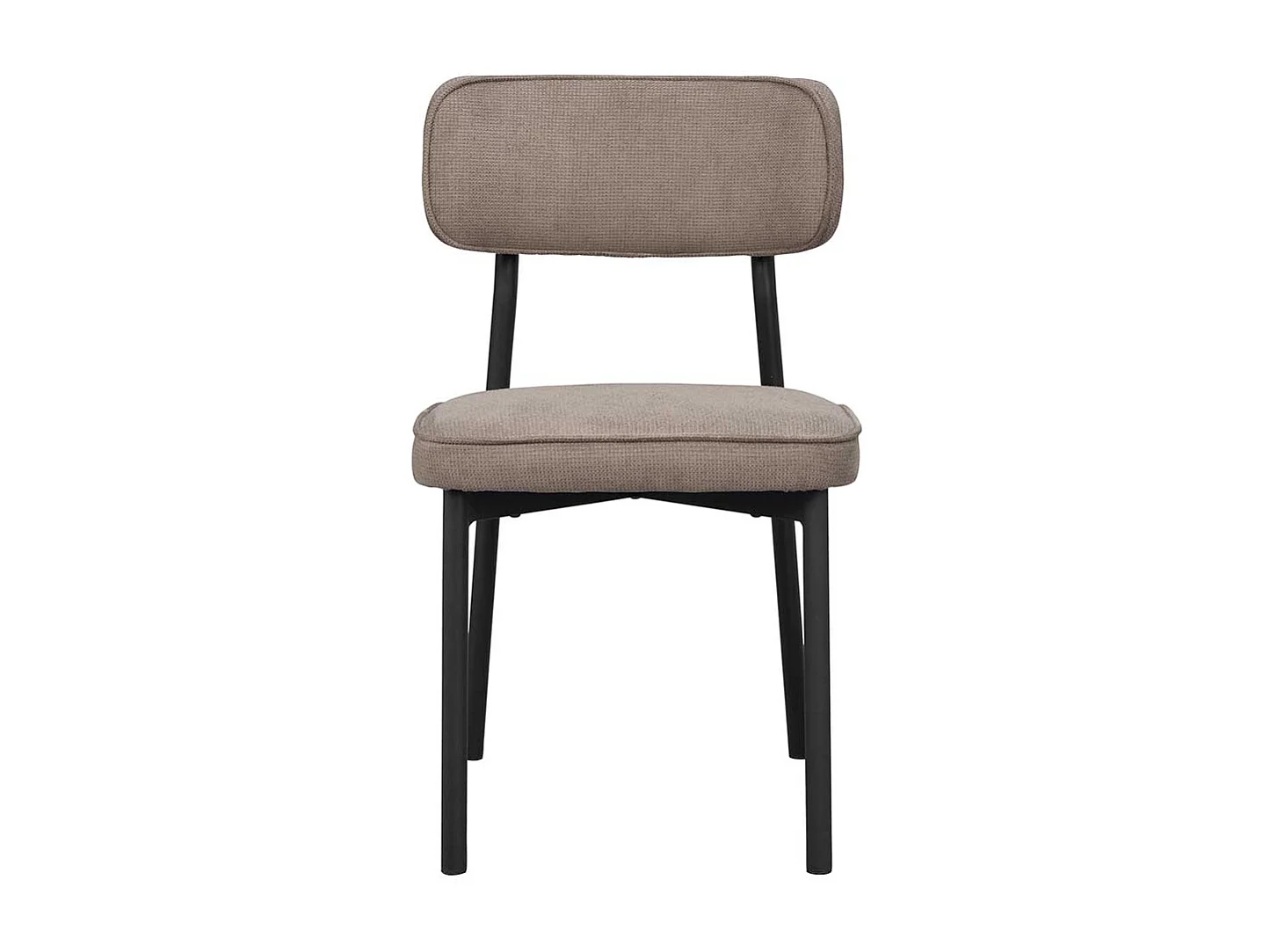 Polsterstuhl Esszimmer Set in Graubraun Schwarz (2er Set)