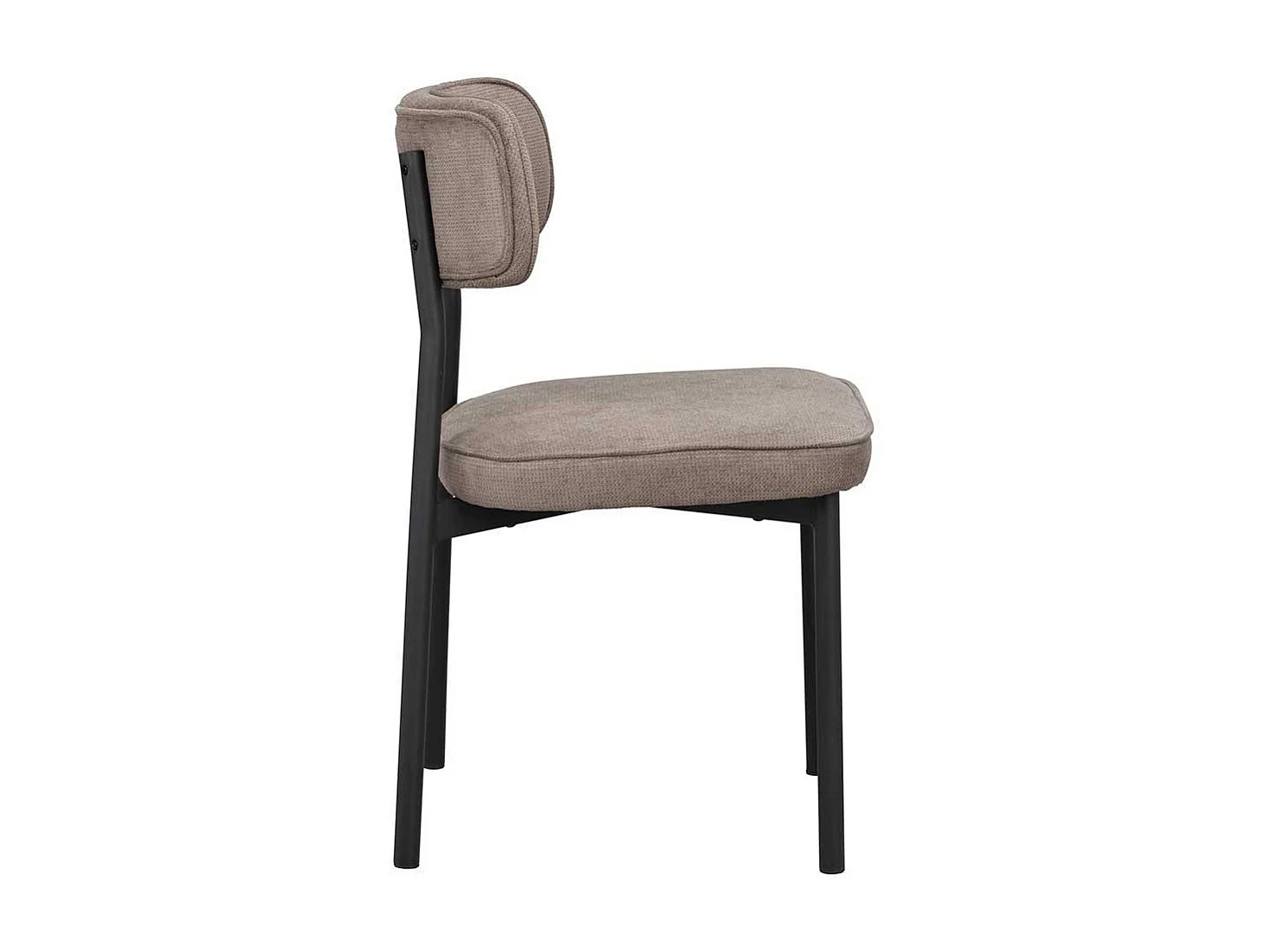 Polsterstuhl Esszimmer Set in Graubraun Schwarz (2er Set)