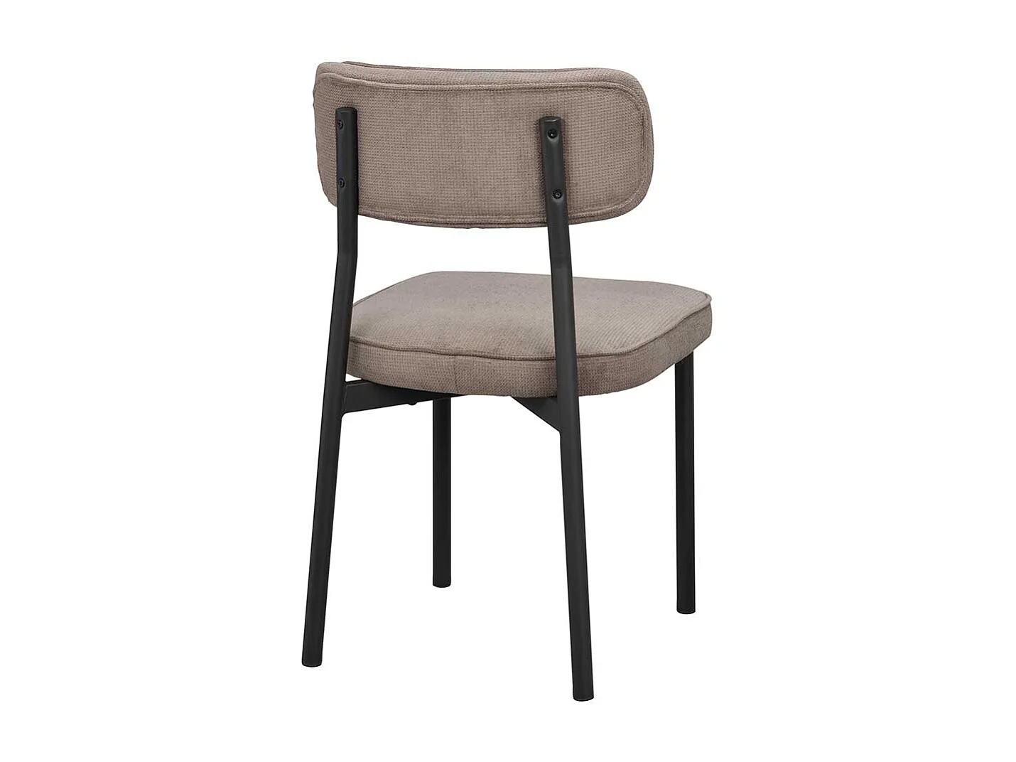 Polsterstuhl Esszimmer Set in Graubraun Schwarz (2er Set)