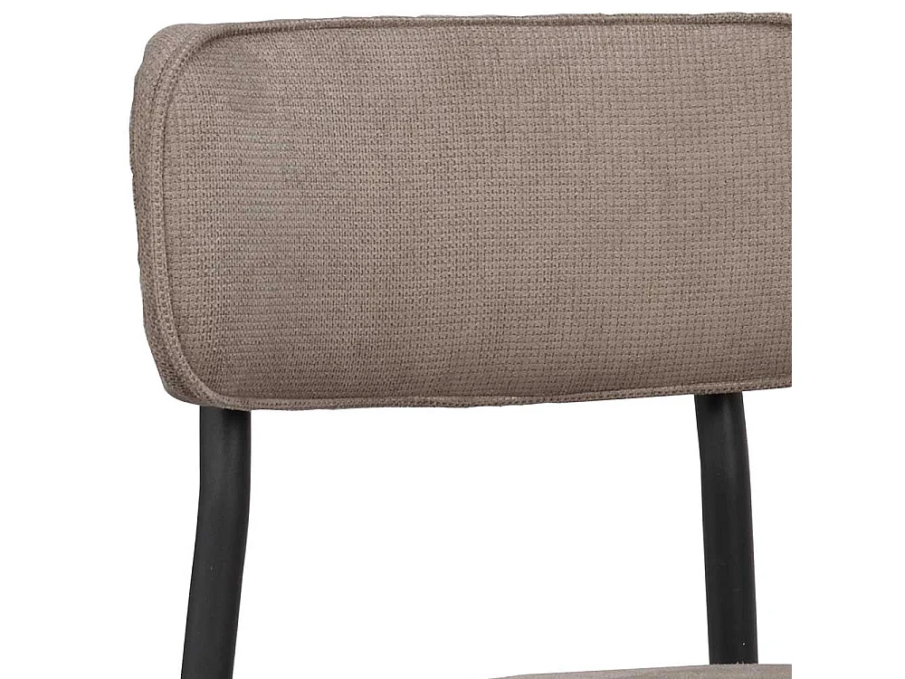 Polsterstuhl Esszimmer Set in Graubraun Schwarz (2er Set)