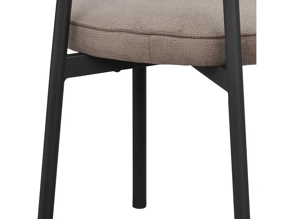 Polsterstuhl Esszimmer Set in Graubraun Schwarz (2er Set)