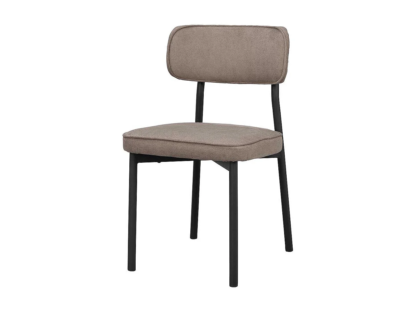 Polsterstuhl Esszimmer Set in Graubraun Schwarz (2er Set)