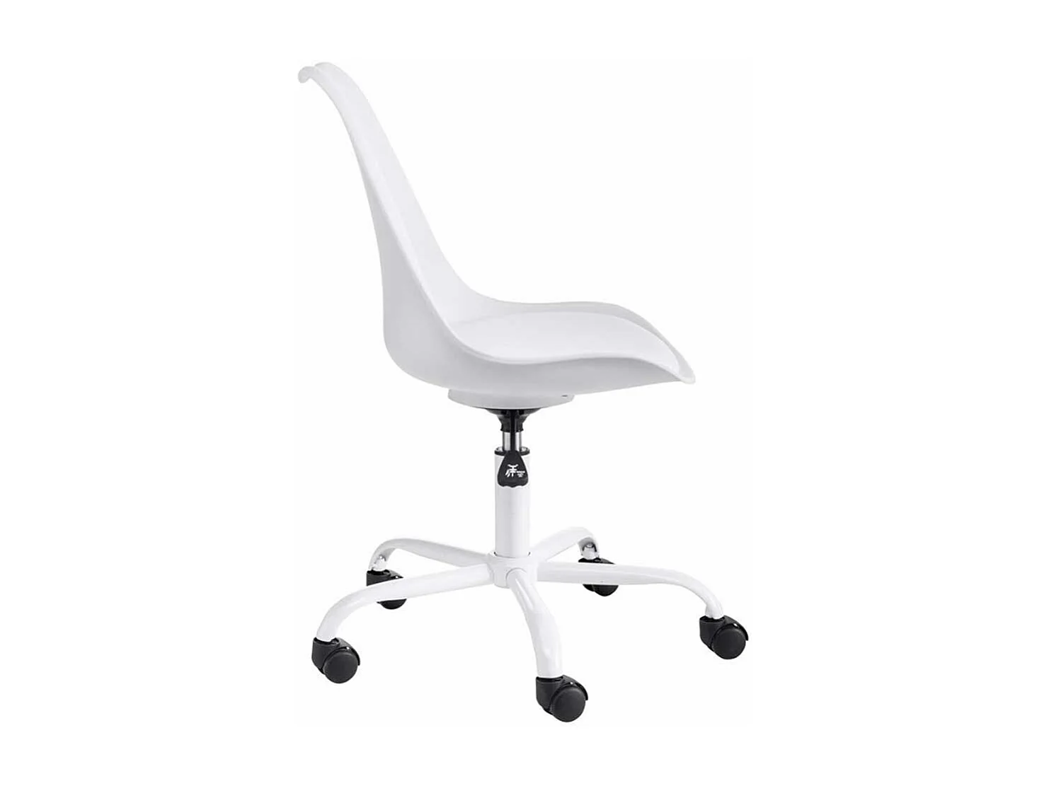 Drehstuhl in Weiß Kunststoff Schalensitz