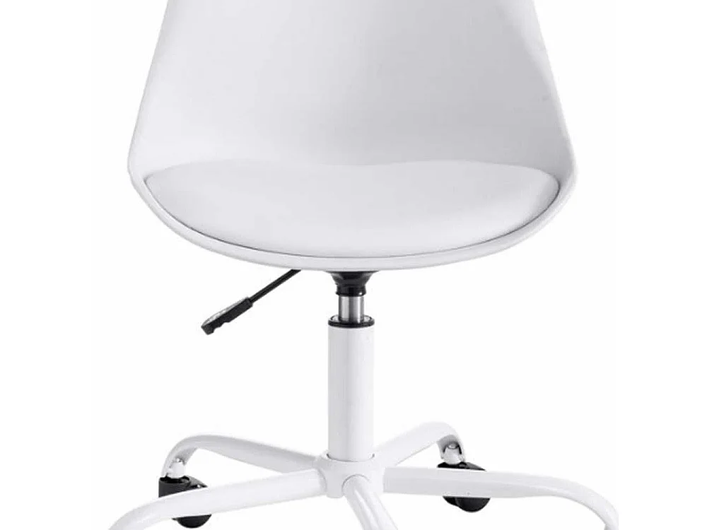 Drehstuhl in Weiß Kunststoff Schalensitz