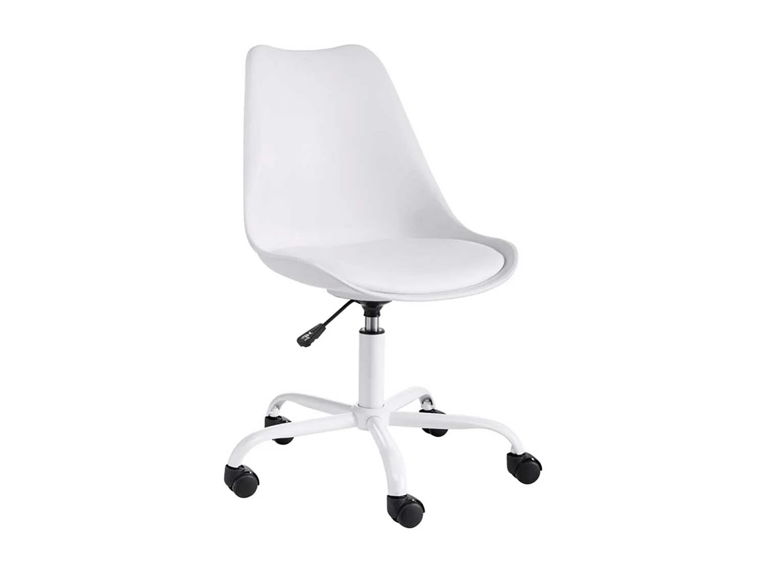 Drehstuhl in Weiß Kunststoff Schalensitz