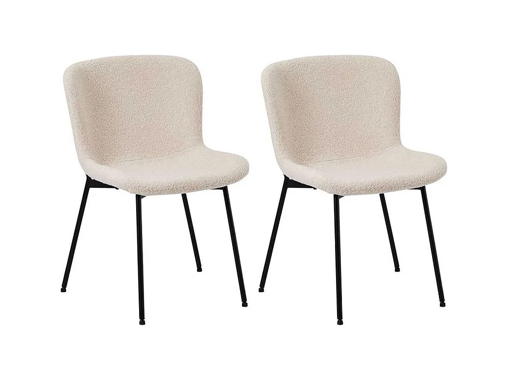 Essstuhl Stuhl K�che in Beige mit Gestell aus Metall (2er Set)