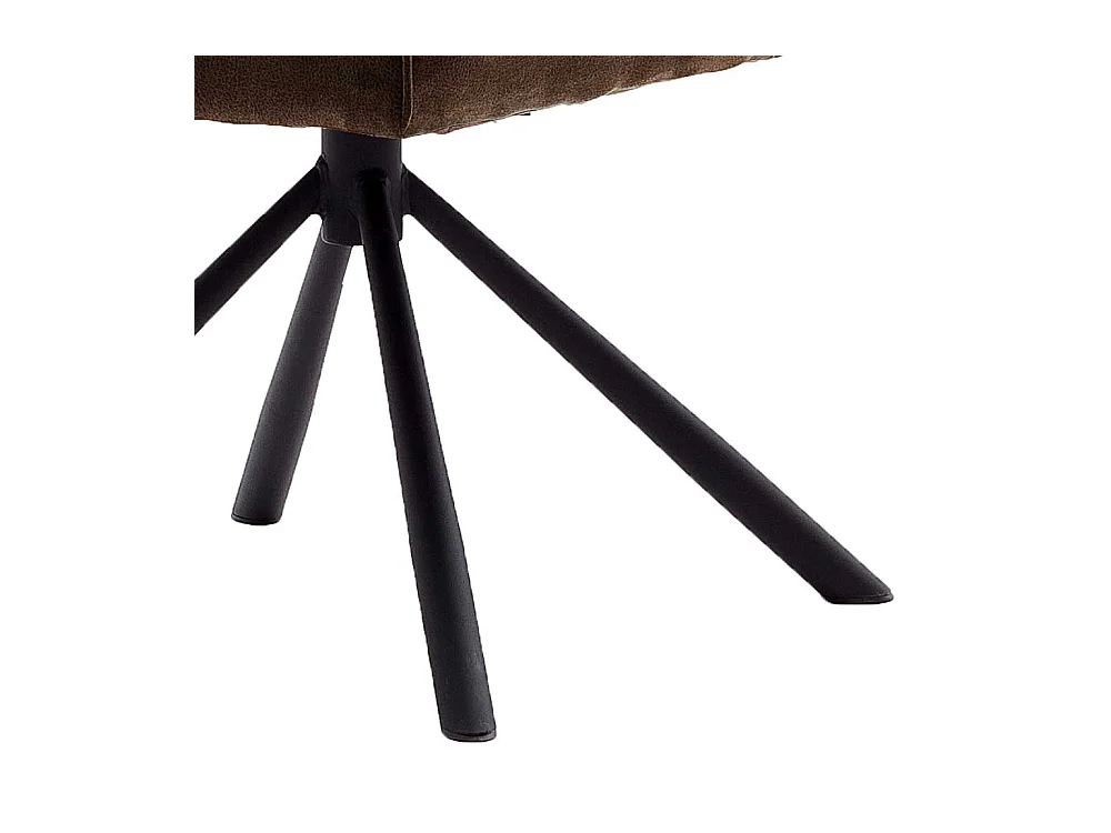 Stoff St�hle in Hellbraun und Schwarz drehbar (2er Set)