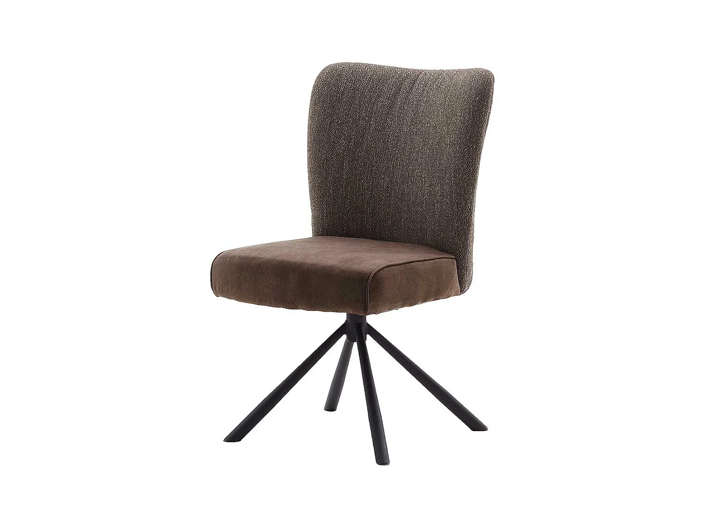 Stoff St�hle in Hellbraun und Schwarz drehbar (2er Set)