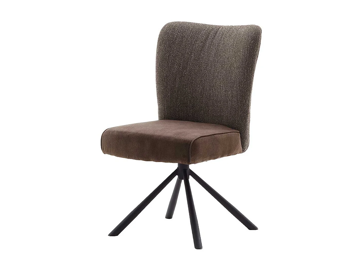 Stoff St�hle in Hellbraun und Schwarz drehbar (2er Set)