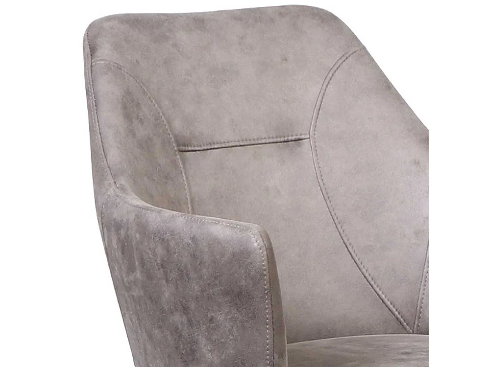 Drehbare Armlehnenstühle in Hellgrau Microfaser modern (2er Set)