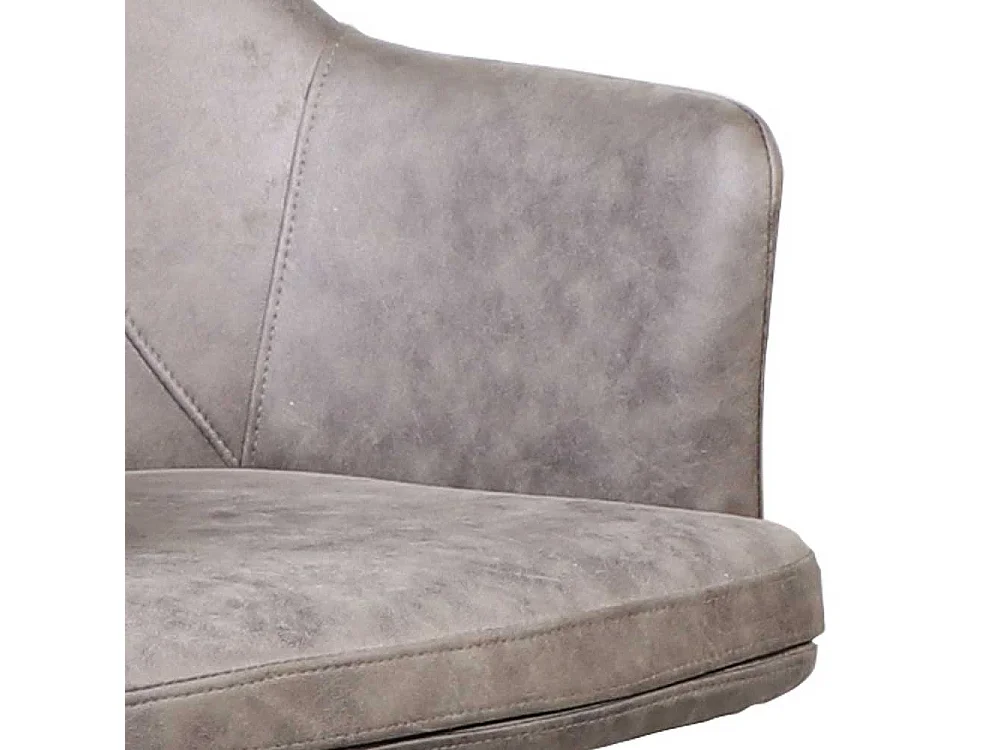 Drehbare Armlehnenstühle in Hellgrau Microfaser modern (2er Set)