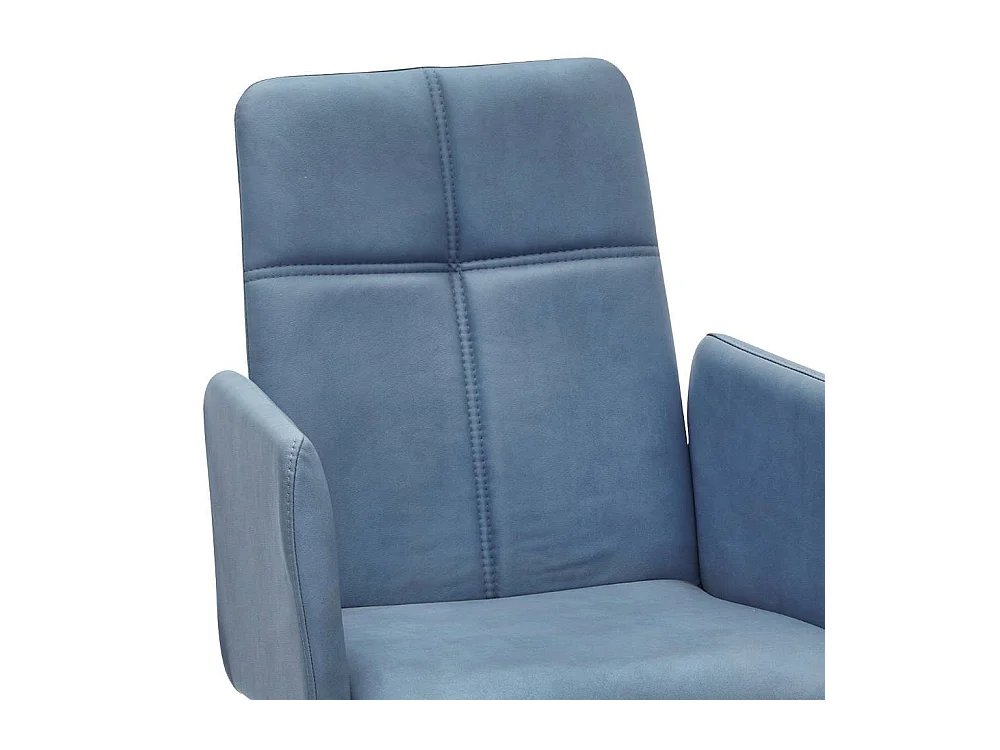Armlehnstuhl Polsterstuhl in Hellblau aus Microfaser