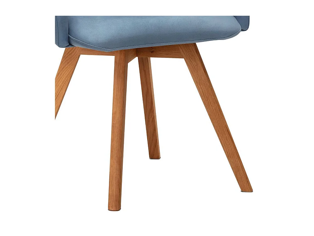 Armlehnstuhl Polsterstuhl in Hellblau aus Microfaser