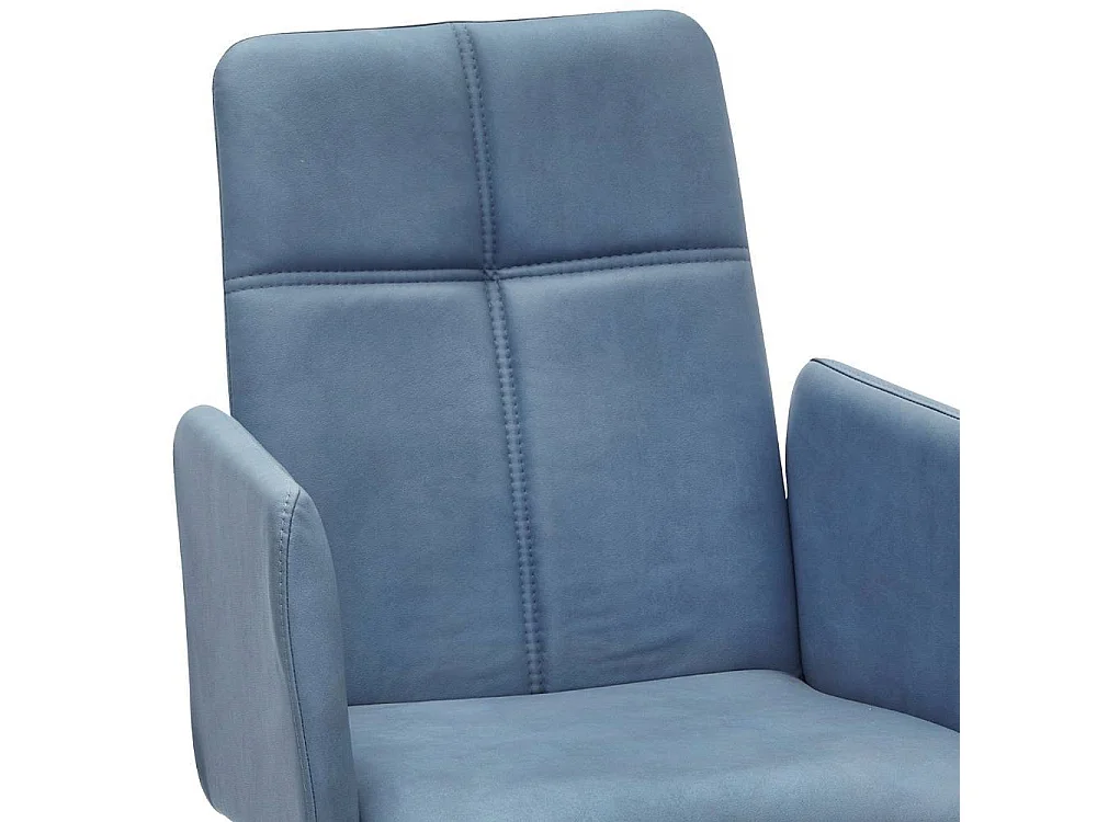 Armlehnstuhl Polsterstuhl in Hellblau aus Microfaser