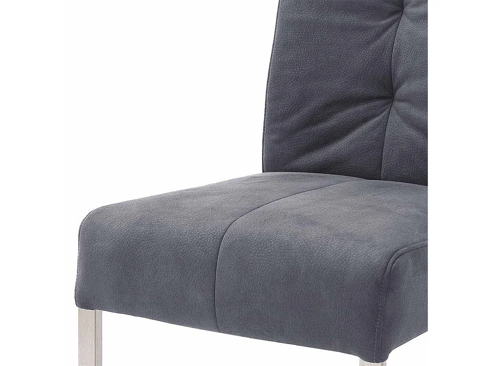 Freischwingerstuhl in Grau mit Griff (2er Set)