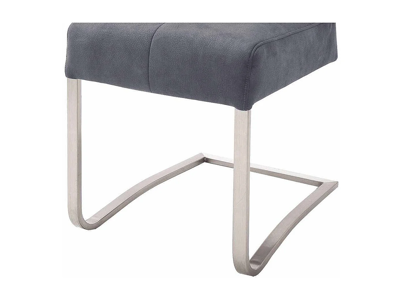 Freischwingerstuhl in Grau mit Griff (2er Set)