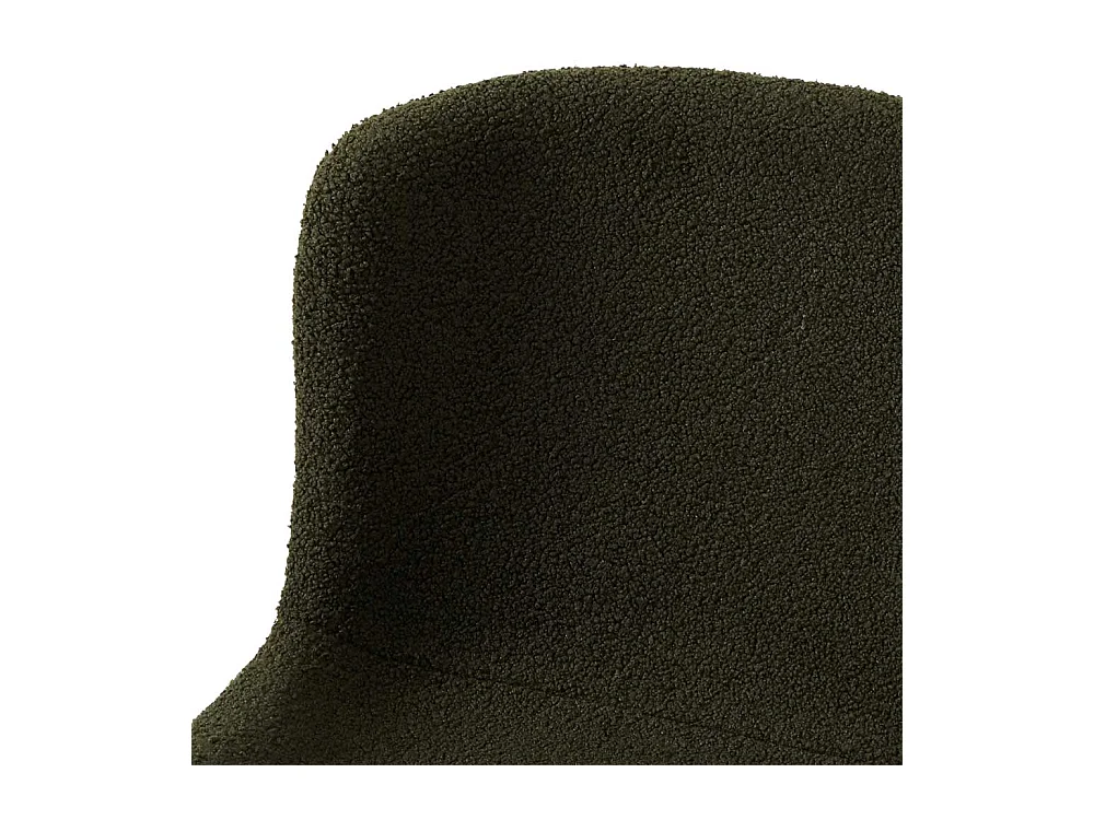 Polsterstuhl Esstischstuhl aus Boucle Stoff in Oliv Gr�n (2er Set)