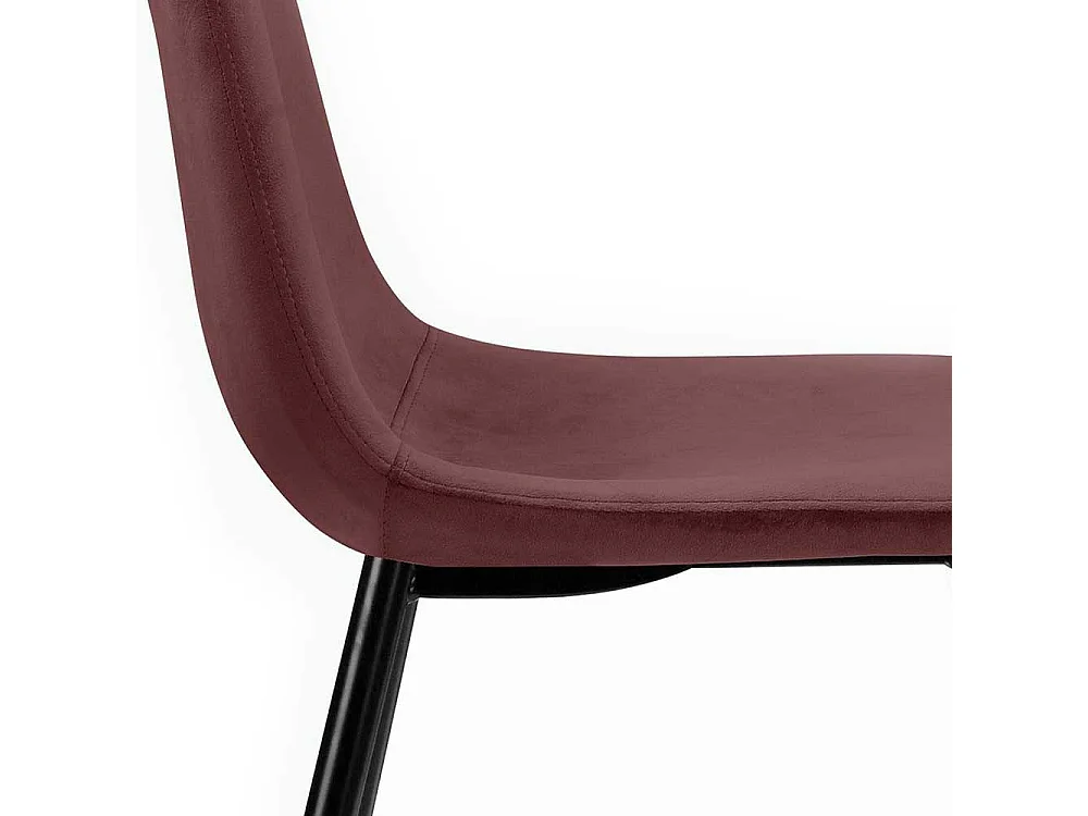 Skandi Esszimmer Polsterstühle in Altrosa und Schwarz 48 cm Sitzhöhe (4er Set)