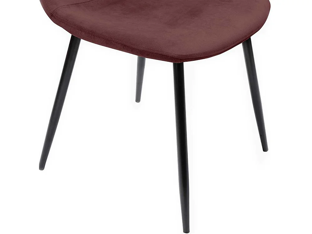 Skandi Esszimmer Polsterstühle in Altrosa und Schwarz 48 cm Sitzhöhe (4er Set)